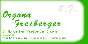 orgona freiberger business card